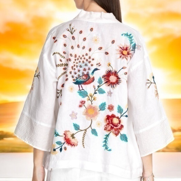 Johnny Was heavily embroidered Grace kimono/jacket NWT - Picture 1 of 7